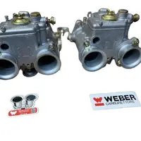 Italian WEBER 40 DCOE early Type 18 brass shaft carburettors X2