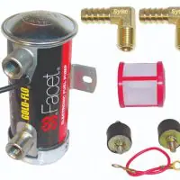 Facet Red Top Cylindrical Fuel Pump Retail Kit (8mm Tails) - Image 2