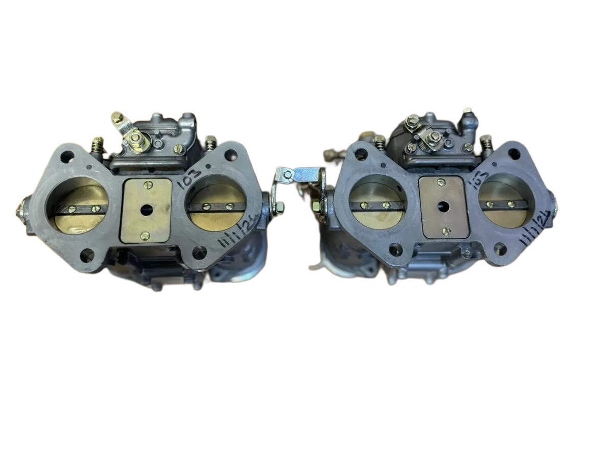 Italian WEBER 40 DCOE early Type 18 brass shaft carburettors X2