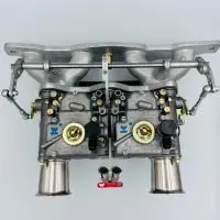 Split Carburettors Weber 45 DCOE Ford Pinto includes manifold and linkage - Image 2